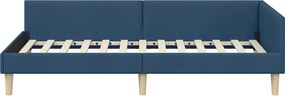 vidaXL Κρεβάτι Γωνίας Μπλε 90 x 190 cm ύφασμα