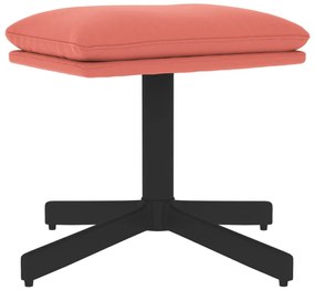 vidaXL Υποπόδιο Ροζ 60x60x36 εκ. Βελούδινο