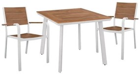 Τραπεζαρίας Σετ 3Τμχ 80Χ80Χ73Υ White HM10537.01 Two Seater