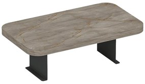 Βοηθητικό τραπεζάκι Linea I όψη ανθρακί μάρμαρο - μαύρα μεταλλικά πόδια 20x35x10 εκ. 20x35x10 εκ.