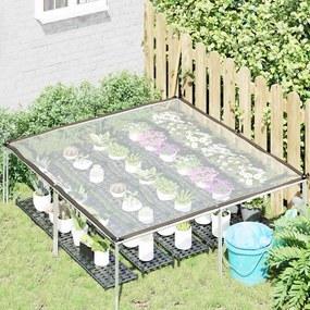 vidaXL Διαφανής Μουσαμάς με Οπές 2x2 μ. από Πολυαιθυλένιο