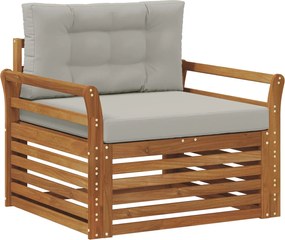 vidaXL Εξωτερικός καναπές Στερεό Ξύλο Ακακίας και Πολυεστέρ
