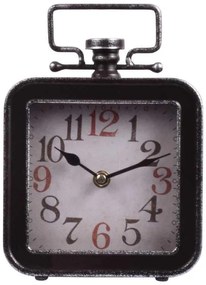 Επιτραπέζιο Ρολοϊ Lantern σε Μεταλλικό Μαύρο χρώμα 15x5x21.5εκ.