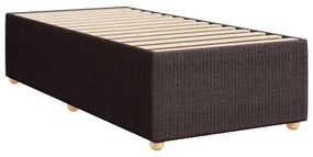 Κρεβάτι Boxspring με Στρώμα Σκούρο Καφέ 80x200 εκ. Υφασμάτινο - Καφέ