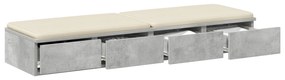 vidaXL Κομοδίνα Σκυρόδεμα Γκρι 120x36.5x16.5 εκ.