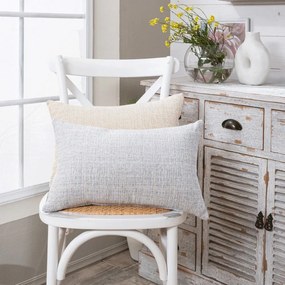 Μαξιλαροθήκη Διακοσμητική Noto 04 Grey Teoran 30X50 Cotton-Polyester
