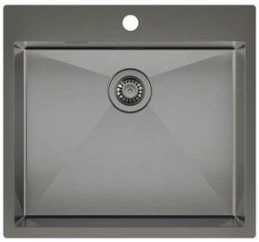 Helika Terra 100N Ένθετος Ανοξείδωτος Νεροχύτης 55x50.5mm PVD Graphite