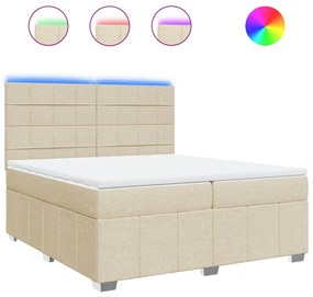 ΚΡΕΒΑΤΙ BOXSPRING ΜΕ ΣΤΡΩΜΑ ΚΡΕΜ 200X200 ΕΚ. ΥΦΑΣΜΑΤΙΝΟ 3294080