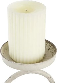 Κηροπήγιο DKD Home Decor 24 x 13 x 34 cm Μέταλλο Λευκό