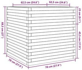 ΖΑΡΝΤΙΝΙΕΡΑ ΚΗΠΟΥ 70X70X68,5 ΕΚ. ΑΠΟ ΕΜΠΟΤΙΣΜΕΝΟ ΞΥΛΟ ΠΕΥΚΟΥ 3282478