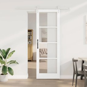 vidaXL Ολισθητή Πόρτα Λευκό 78 x 232 cm Ξύλο και μέταλλο