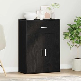vidaXL Πλαϊνό γραφείο Μαύρη Οξυά 60 x 30 x 84 εκ Επεξεργασμένο ξύλο