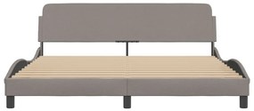 vidaXL Σκελετός Κρεβατιού Χωρίς Στρώμα Taupe 180x200 εκ. Υφασμάτινο