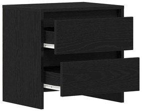 vidaXL Κομοδίνο Μαύρη δρυς 45 x 34 x 44.5 εκ Επεξεργασμένο ξύλο