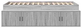 vidaXL Κρεβάτι Αποθήκευσης Γκρι Σονομα 100x200 εκ