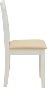 Καρέκλα Dallan pakoworld rubberwood λευκό 40x47.5x89εκ