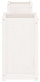 Ζαρντινιέρα Παγκάκι Λευκό 180x36x63 εκ. από Μασίφ Ξύλο Πεύκου - Λευκό