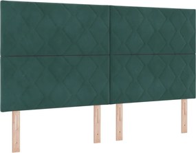 vidaXL Κεφαλάρι Σκούρο Πράσινο 180 cm Βελούδο