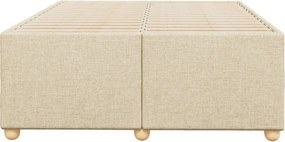 vidaXL Σκελετός Κρεβατιού Χωρίς Στρώμα Κρεμ 120x200 εκ. Υφασμάτινο