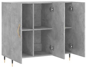 vidaXL Ντουλάπι Γκρι Σκυροδέματος 90x34x80 εκ. Επεξεργασμένο Ξύλο