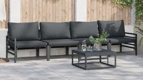 vidaXL Σετ Καναπέ Κήπου 5 pcs Ανθρακί Ατσάλι