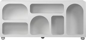 Μπουφές Emersi pakoworld με ράφια mdf σε λευκή απόχρωση 164x34x76εκ