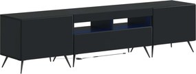 vidaXL 5 Τεμάχια LED Τηλεοπτικού Ντουλαπιού Μαύρο Επεξεργασμένο Ξύλο