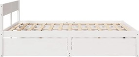 vidaXL Σκελετός Κρεβ. Χωρίς Στρώμα Λευκό 180x200 εκ Μασίφ Πεύκο