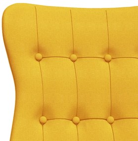 vidaXL Πολυθρόνα Relax Κίτρινο Μουσταρδί Υφασμάτινη