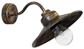 Απλίκα Τοίχου Heronia Petra 31-0592 Bronze/Natural Wood