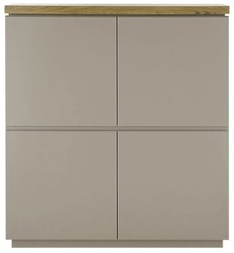Amos Ψηλός Μπουφές Γκρι Μπεζ 113x40x123 cm