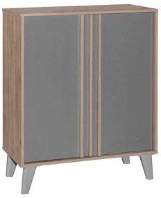 Shoe cabinet Milana natural mo-anthracite 74x38x95cm 74x38x95 εκ.