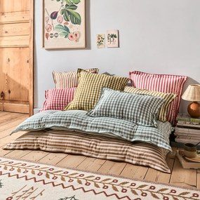 Καρό στρώμα δαπέδου από βαμβάκι λινό 120 εκ., Cottage