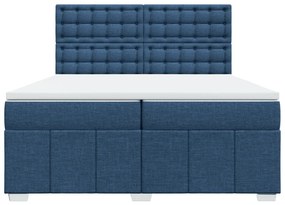 ΚΡΕΒΑΤΙ BOXSPRING ΜΕ ΣΤΡΩΜΑ ΜΠΛΕ 200X200 ΕΚ. ΥΦΑΣΜΑΤΙΝΟ 3294095