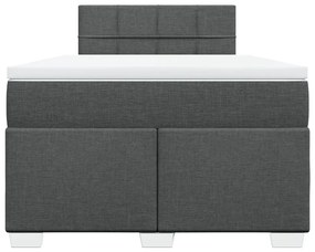 ΚΡΕΒΑΤΙ BOXSPRING ΜΕ ΣΤΡΩΜΑ ΣΚΟΥΡΟ ΓΚΡΙ 120X200 ΕΚ. ΥΦΑΣΜΑΤΙΝΟ 3285856