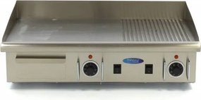 Griddle - Half Grooved - 73cm - incl Drip Tray - 400V