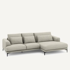 Γωνιακός καναπές XL δεξιός σε ύφασμα tweed, MARSILE