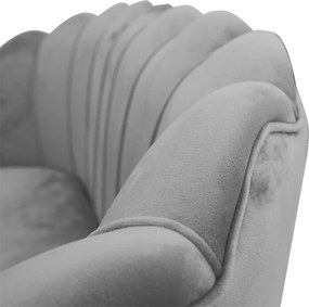 Καναπές 2θέσιος Daimon pakoworld βελούδο γκρι 134x70x77εκ