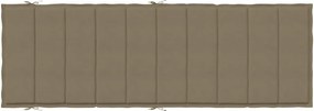 vidaXL Μαξιλάρι Ξαπλώστρας Taupe 186x58x4 εκ. Ύφασμα