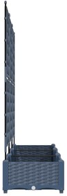 vidaXL Γλάστρα Κήπου με Πλέγμα 3 τμχ Γκρι 120x40x125.5 εκ.