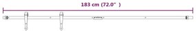 vidaXL Μηχανισμός Συρόμενης Πόρτας Μίνι Λευκή 183 εκ. Ανθρακοχάλυβας