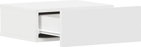 vidaXL Κομοδίνα Κρεμαστά 2 τεμ. Λευκά 40 x 30 x 15 εκ. Επεξ. Ξύλο