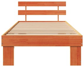 vidaXL Σκελετός Κρεβατιού Καφέ 100 x 200 cm Μασίφ ξύλο πεύκου