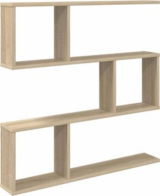 vidaXL Ράφι Τοίχου Sonoma Δρυς 80 x 12 x 79,5 εκ Επεξεργασμένο Ξύλο