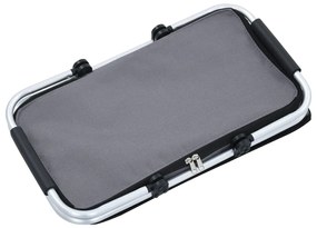 vidaXL Τσάντα Ισοθερμική Πτυσσόμενη Γκρι 46x27x23 εκ. Αλουμινίου