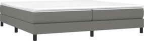 vidaXL Κρεβάτι Boxspring με Στρώμα Σκούρο Γκρι 200x200 εκ. Υφασμάτινο