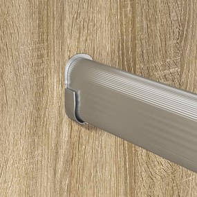 vidaXL Ράβδος Ντουλάπας 2 τμχ. Ασημί 764 x 15 x 29 mm