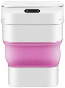 ZSW-L11 Κάδος Απορριμμάτων Πλαστικός White-Pink με Φωτοκύτταρο 8lt