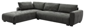 Sofa right corner Gianco fabric in grey shade 298x208x85cm 298x208x85 εκ.