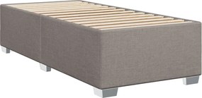 vidaXL Κρεβάτι Boxspring με Στρώμα Taupe 90x200 εκ. Υφασμάτινο